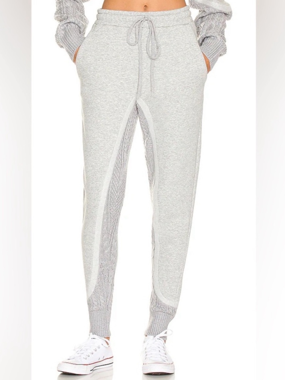 NWT Twenty Montreal Felt Connect Jogger Pants in Heather Grey Size Small Z511